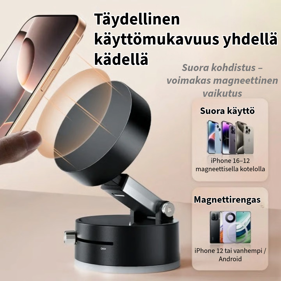 Tyhjiöpuhelinteline Imukupilla