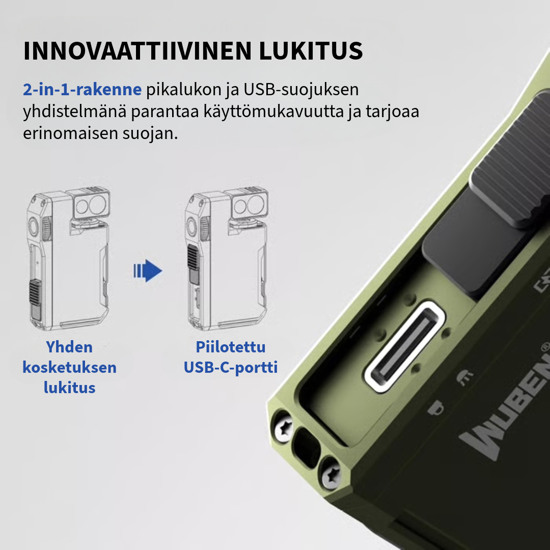 WUBEN™ G5 | Taskukokoinen LED-valaisin