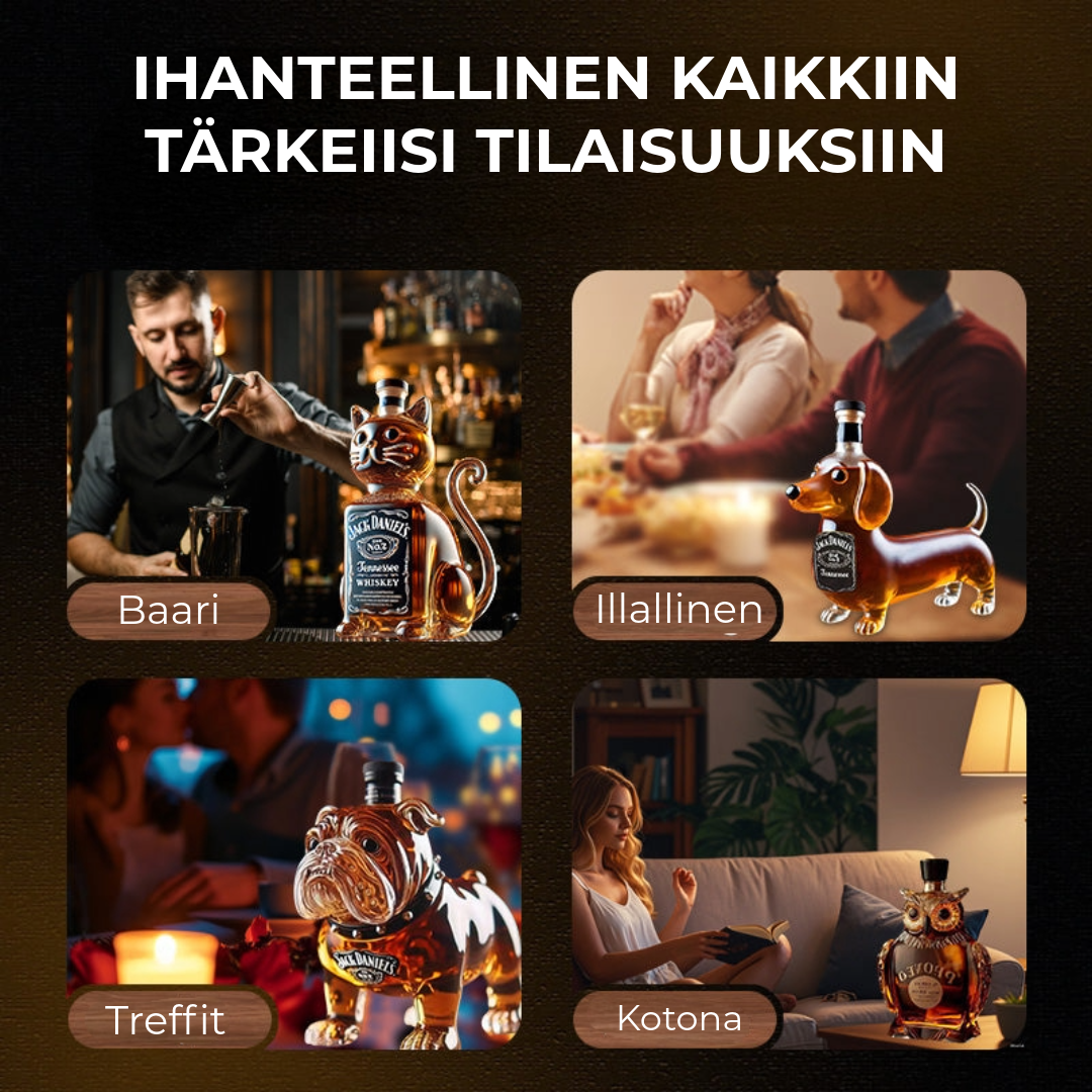 Eläinmuotoinen Viskipullo