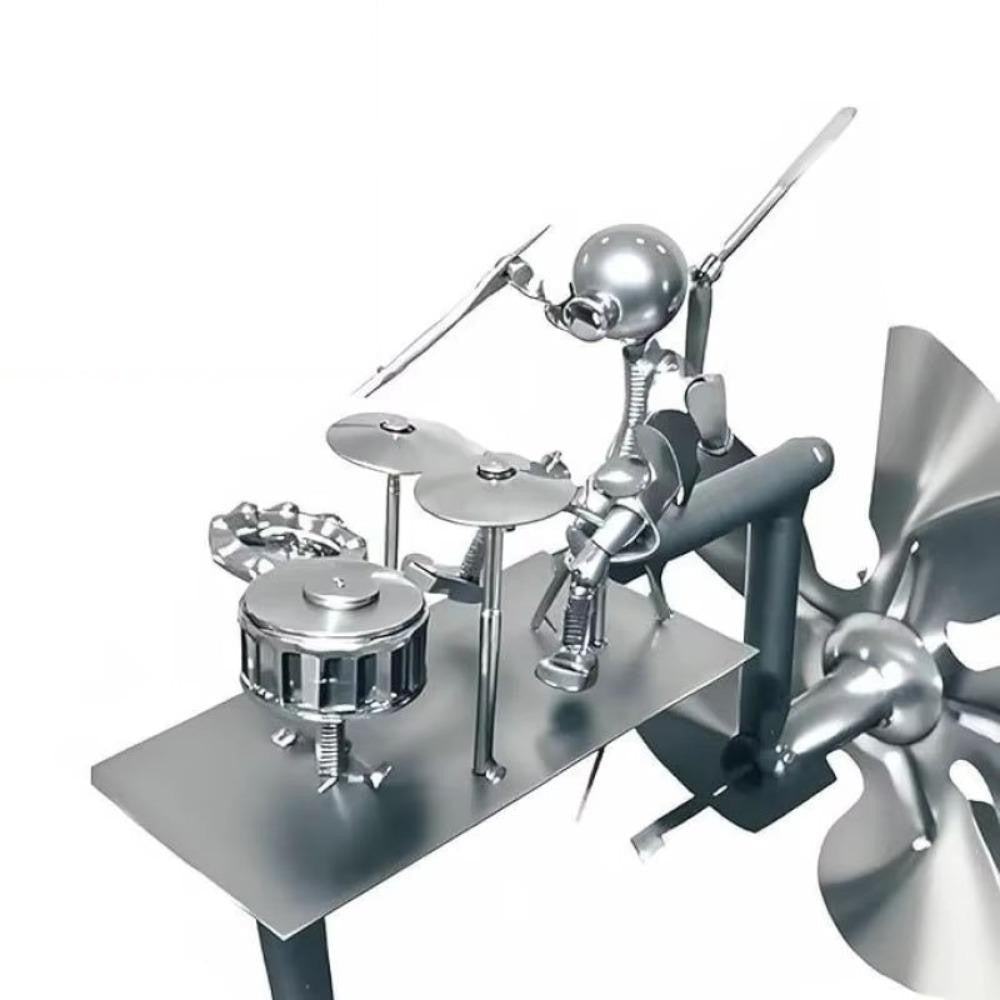 Käsintehty Metallinen Rumpali-Tuulipyörä