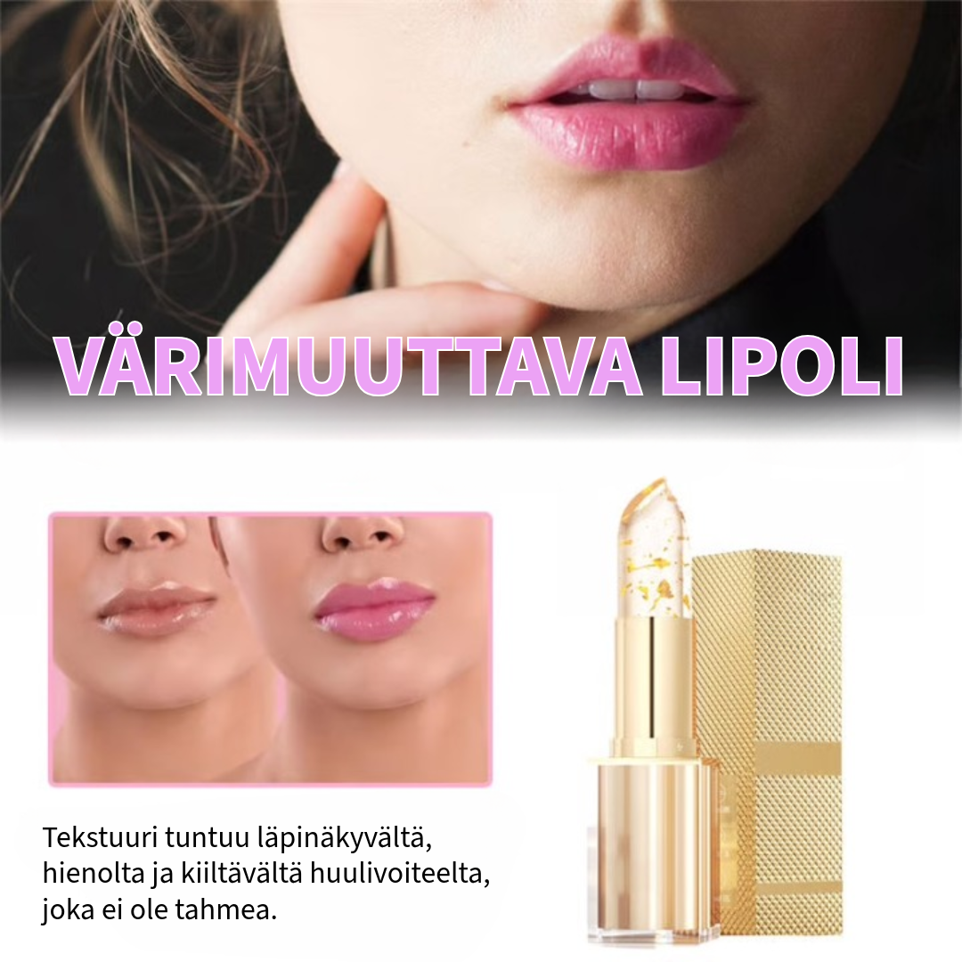 Väriä vaihtava huulipuna