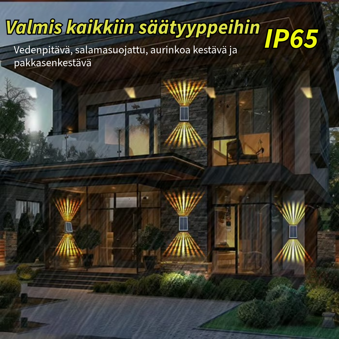 Vedenpitävä Ulkovalo Aurinkoenergialla