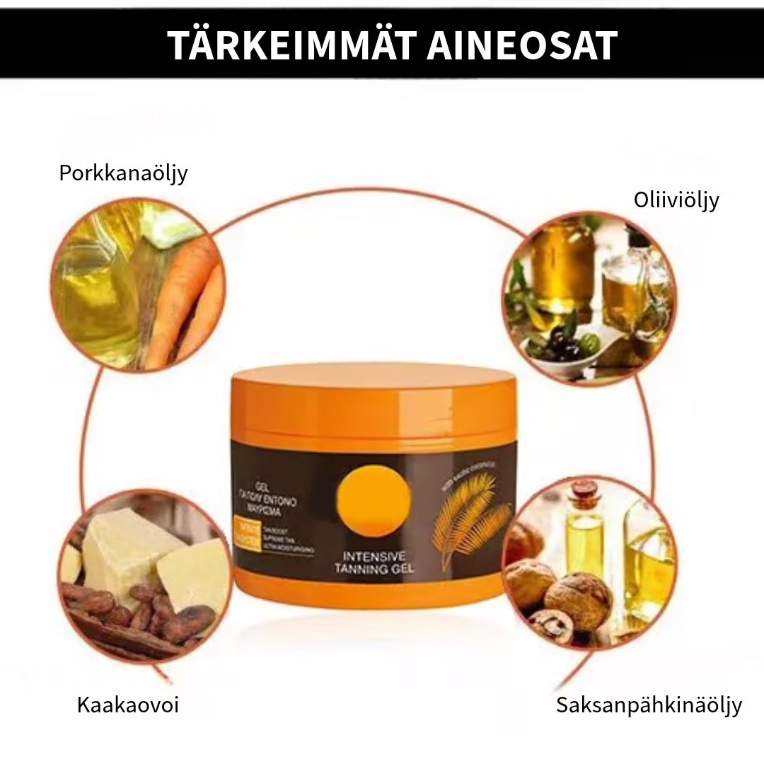 Itseruskettava geeli