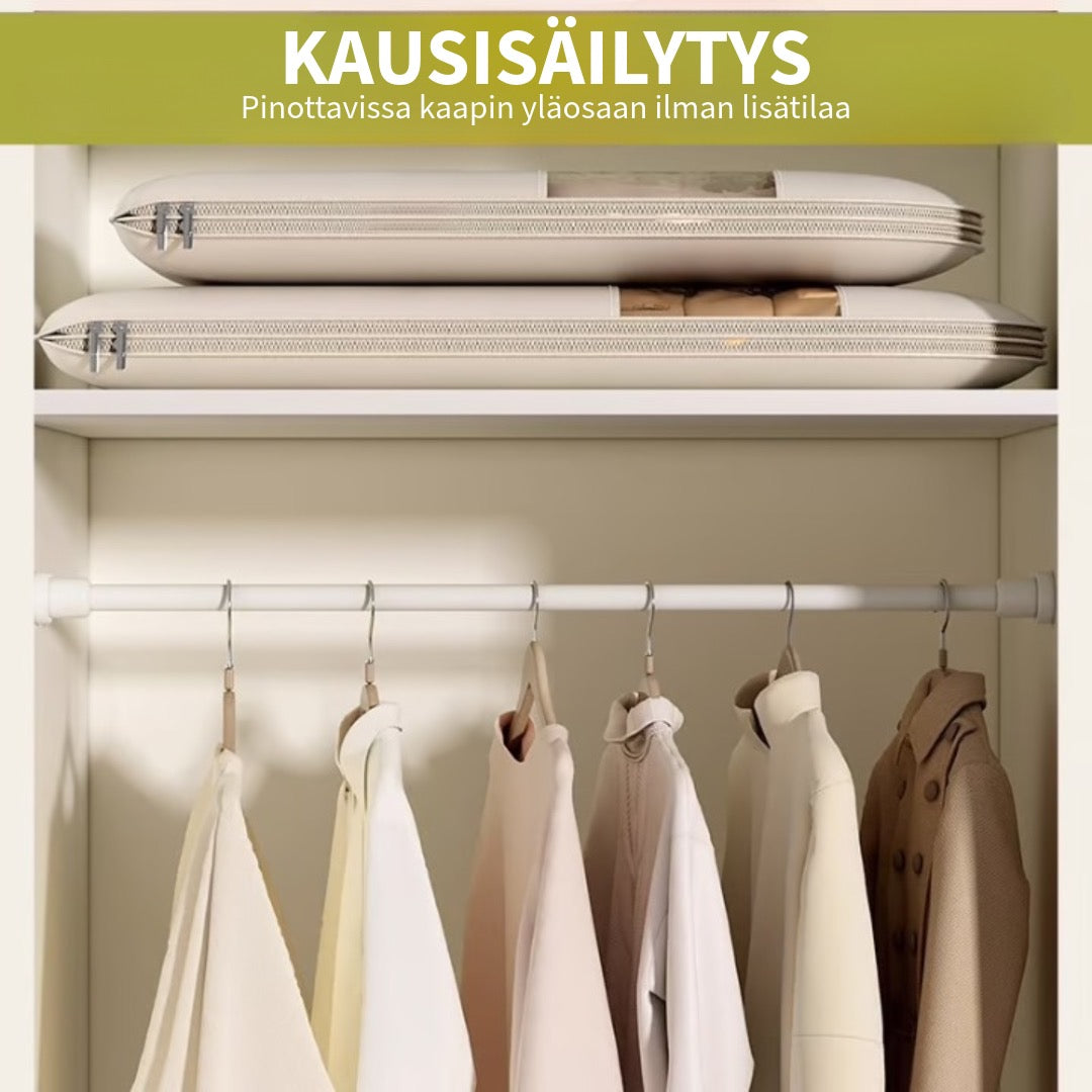 Tilaa säästävä vaatepussi