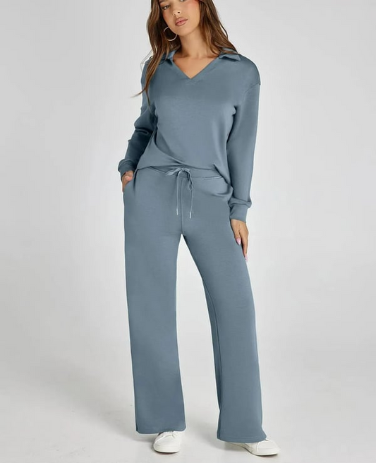 Casual Naisten Sweatsuit – 2-osainen setti pitkillä hihoilla