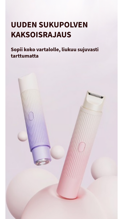 Mukava 2-in-1 Parranajokone Naisille