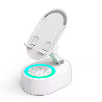 Puhelinteline, jossa on sisäänrakennettu kaiutin ja powerbank