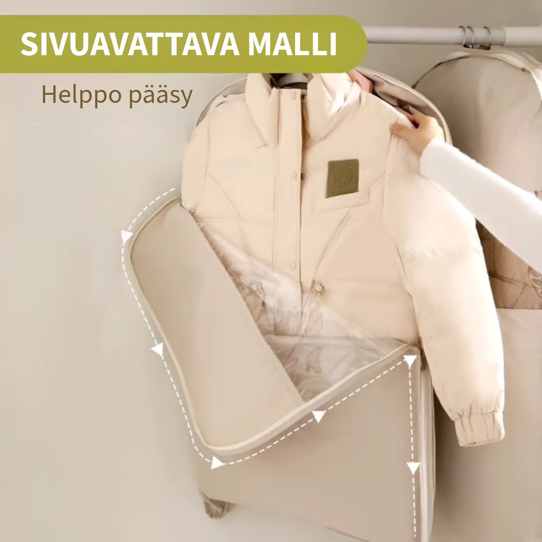 Tilaa säästävä vaatepussi