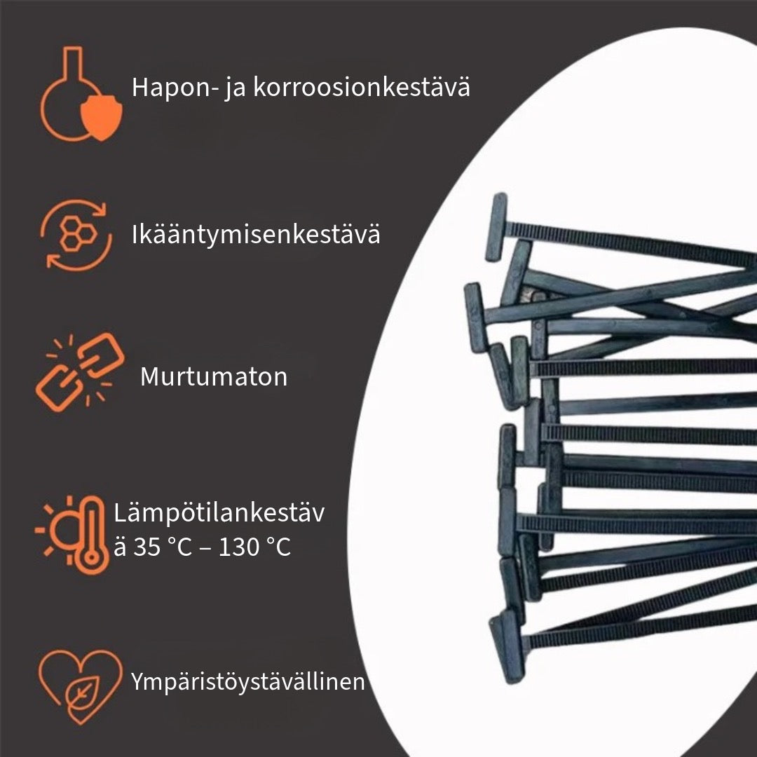 Yleiskäyttöinen Nylonkaapelisidekiinnike