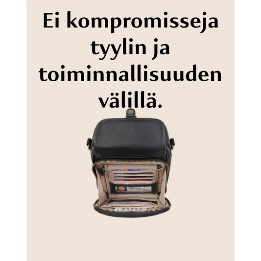 Monikäyttöinen nahkalaukku