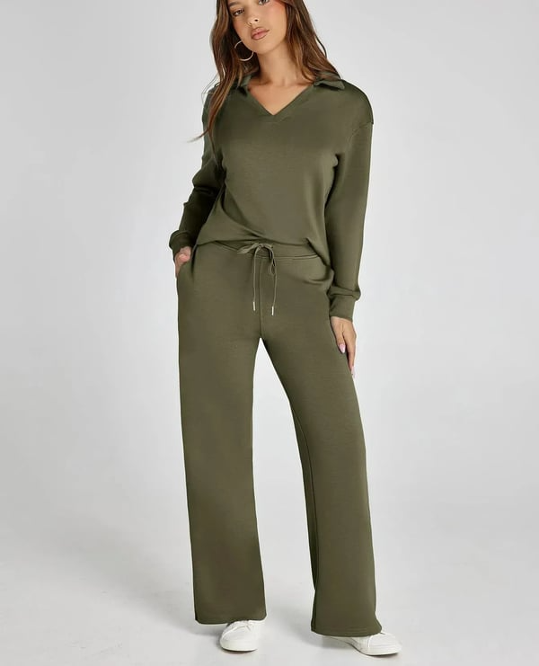 Casual Naisten Sweatsuit – 2-osainen setti pitkillä hihoilla