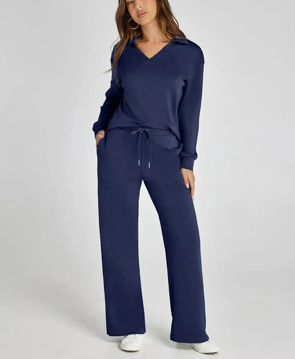 Casual Naisten Sweatsuit – 2-osainen setti pitkillä hihoilla