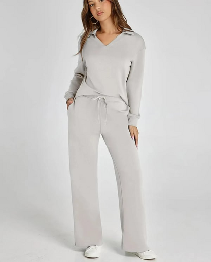 Casual Naisten Sweatsuit – 2-osainen setti pitkillä hihoilla