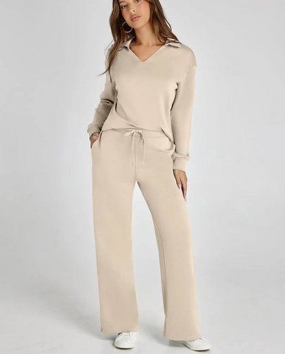 Casual Naisten Sweatsuit – 2-osainen setti pitkillä hihoilla