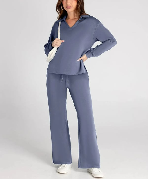 Casual Naisten Sweatsuit – 2-osainen setti pitkillä hihoilla
