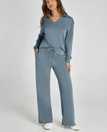 Casual Naisten Sweatsuit – 2-osainen setti pitkillä hihoilla