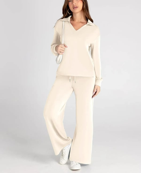 Casual Naisten Sweatsuit – 2-osainen setti pitkillä hihoilla