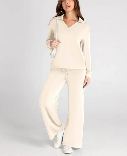 Casual Naisten Sweatsuit – 2-osainen setti pitkillä hihoilla