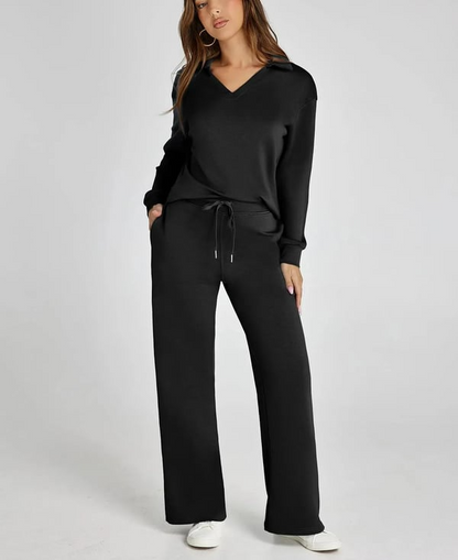 Casual Naisten Sweatsuit – 2-osainen setti pitkillä hihoilla